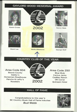 Gaylord Wood Memorial Award 2002